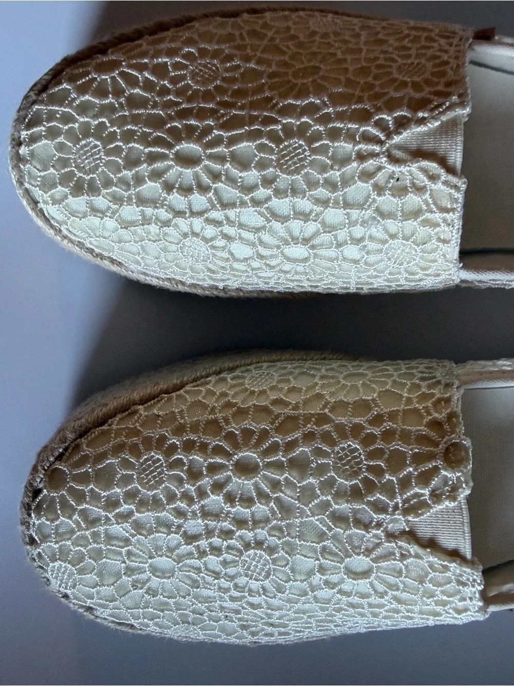 TOMS Women's Valencia Canvas Platform Espadrilles, Natural Moroccan Crochet 8